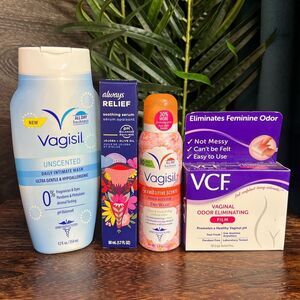Vagisil, Always, & VCF Feminine Care Set of 4 Products. All new and unused.